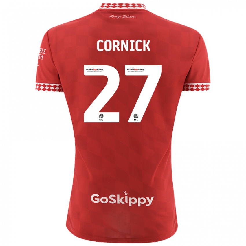 Niño Camiseta Harry Cornick #27 Rojo 1ª Equipación 2024/25 La Camisa México