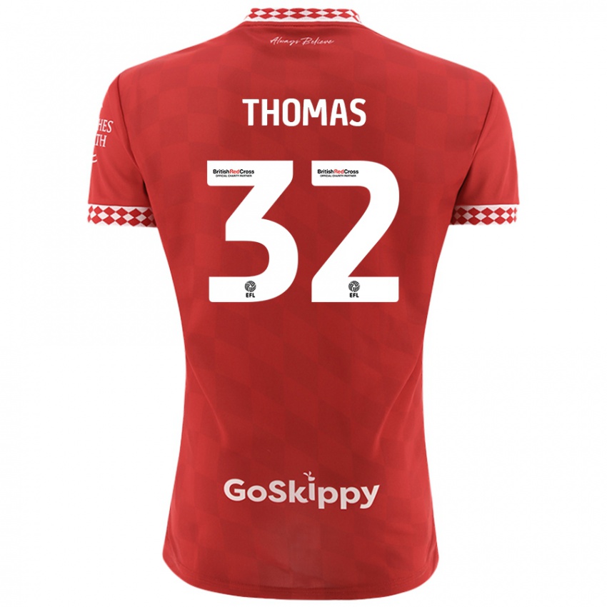 Niño Camiseta Lewis Thomas #32 Rojo 1ª Equipación 2024/25 La Camisa México