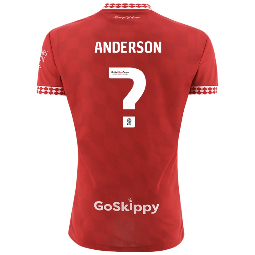 Niño Camiseta Taine Anderson #0 Rojo 1ª Equipación 2024/25 La Camisa México