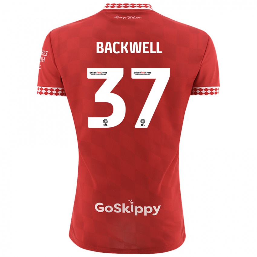 Niño Camiseta Tommy Backwell #37 Rojo 1ª Equipación 2024/25 La Camisa México