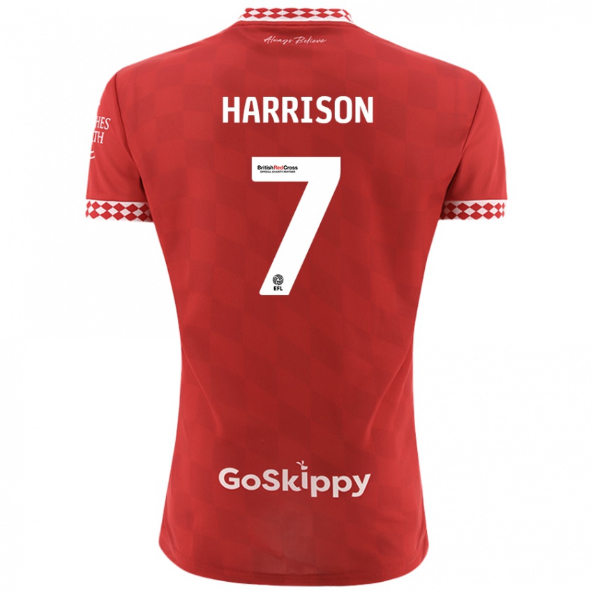 Niño Camiseta Abi Harrison #7 Rojo 1ª Equipación 2024/25 La Camisa México