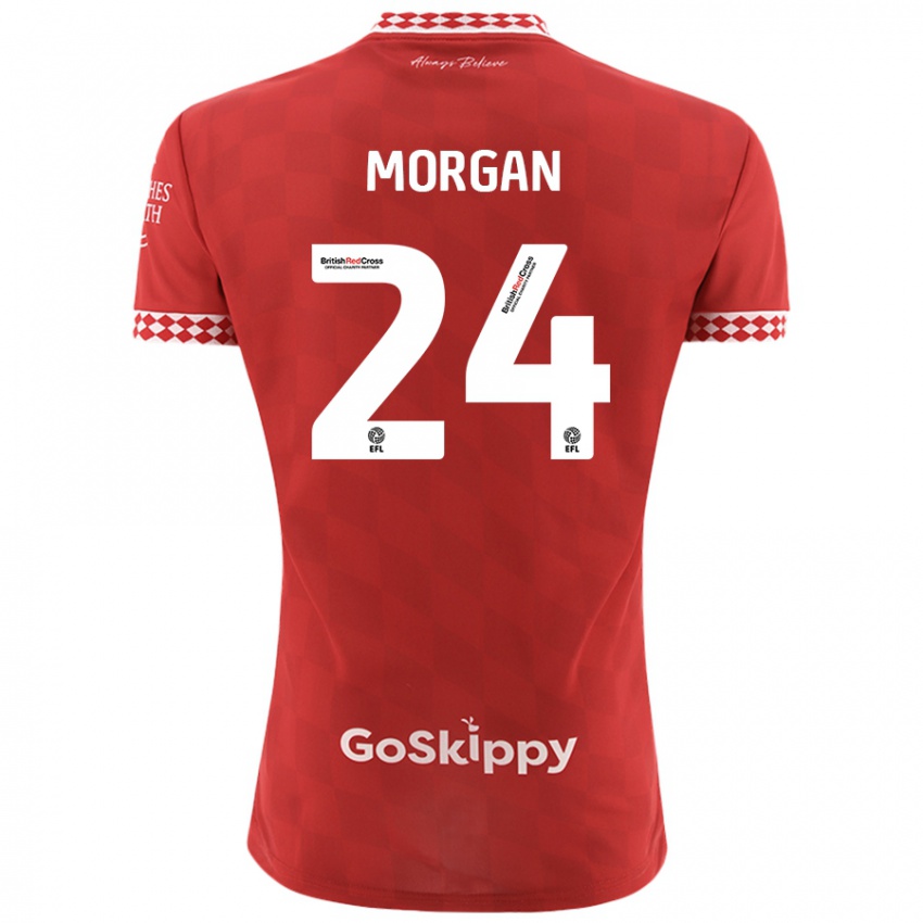 Niño Camiseta Ffion Morgan #24 Rojo 1ª Equipación 2024/25 La Camisa México