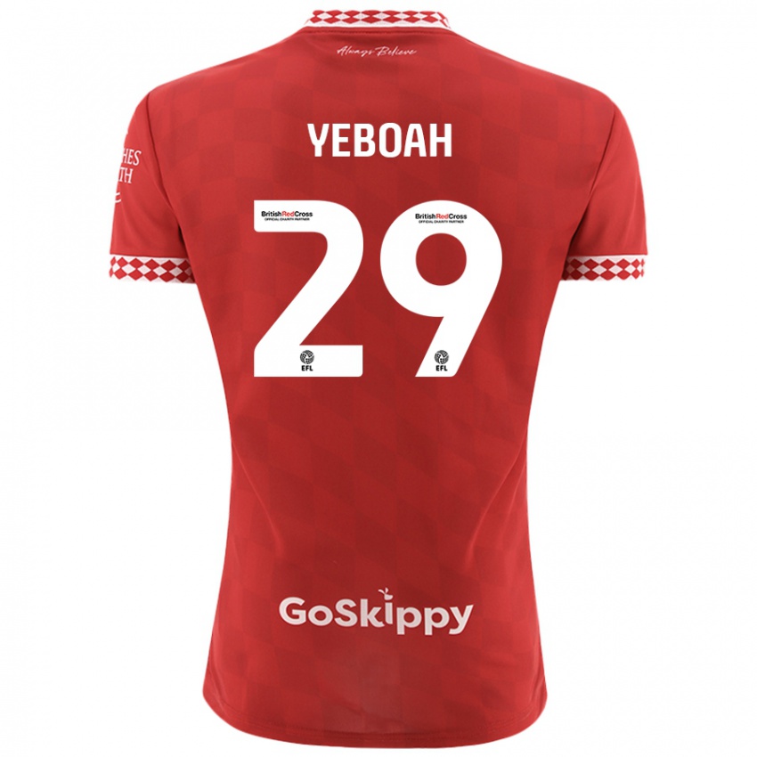 Niño Camiseta Ephraim Yeboah #29 Rojo 1ª Equipación 2024/25 La Camisa México