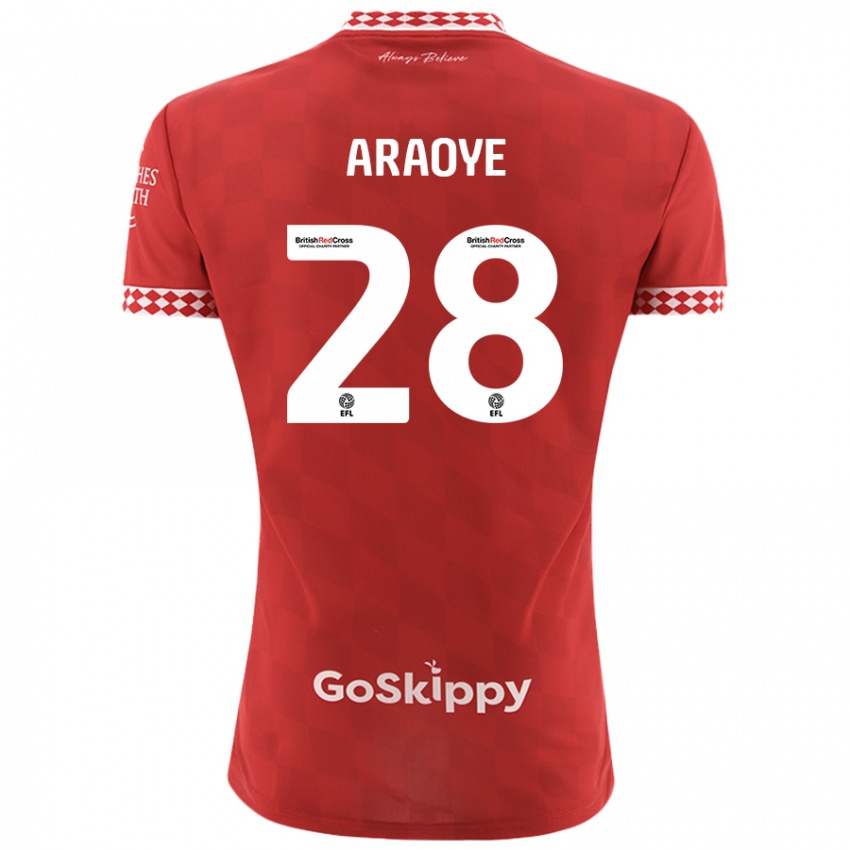 Niño Camiseta Raphael Araoye #28 Rojo 1ª Equipación 2024/25 La Camisa México