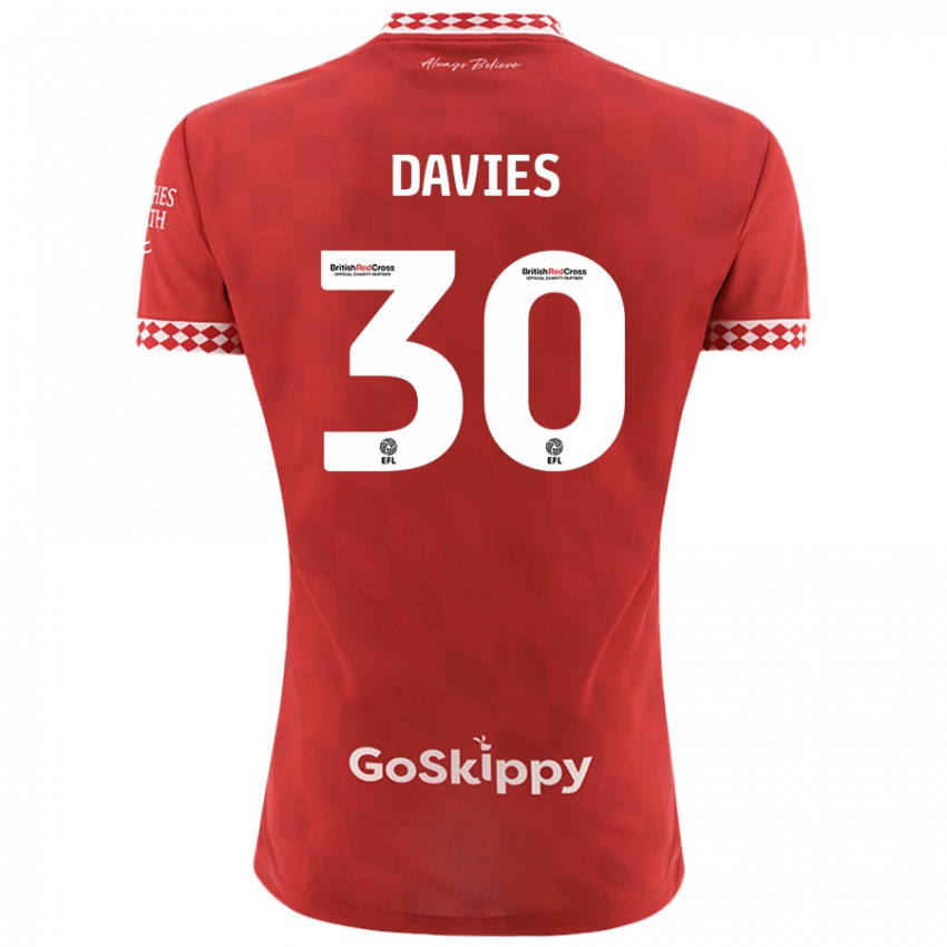 Niño Camiseta Yasmin Davies #30 Rojo 1ª Equipación 2024/25 La Camisa México