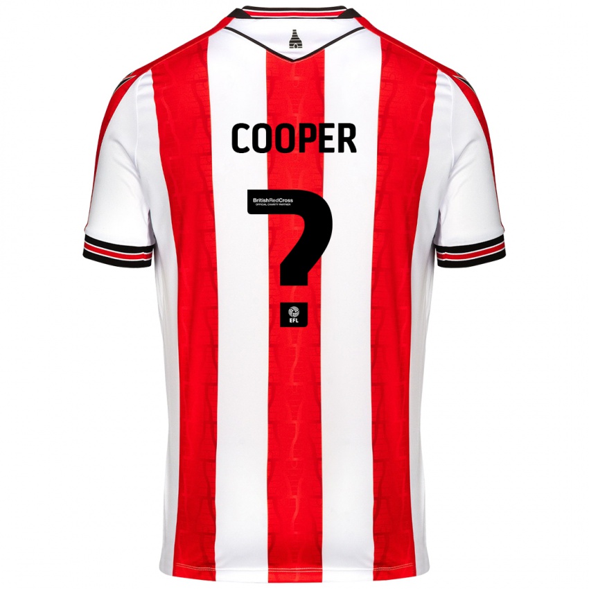 Niño Camiseta Noah Cooper #0 Rojo Blanco 1ª Equipación 2024/25 La Camisa México