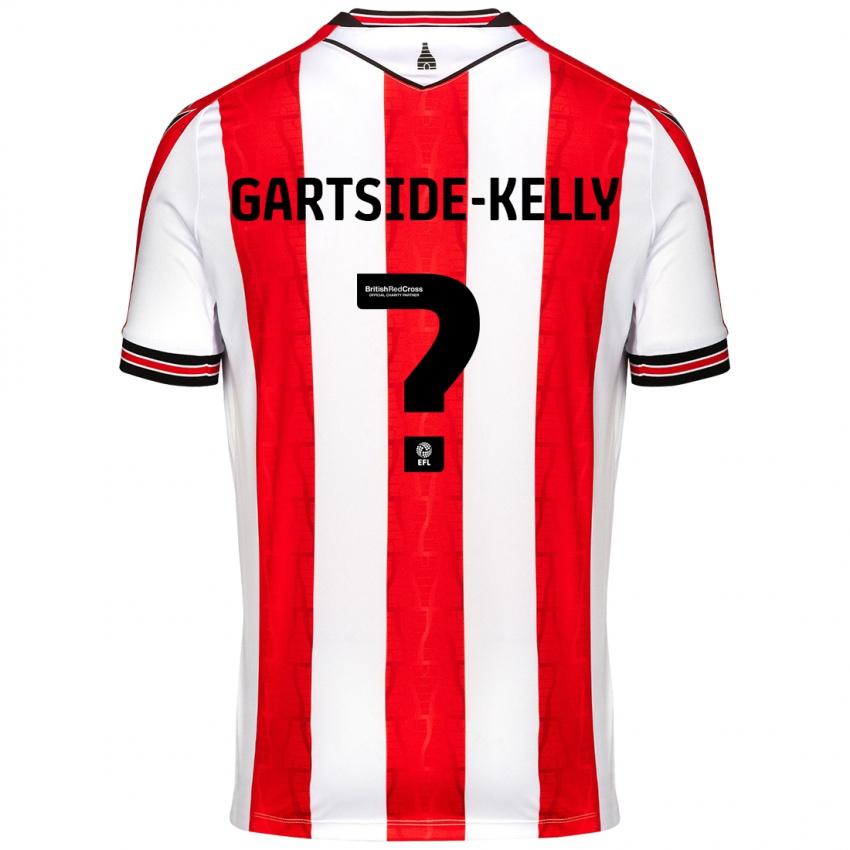 Niño Camiseta Gabriel Gartside-Kelly #0 Rojo Blanco 1ª Equipación 2024/25 La Camisa México