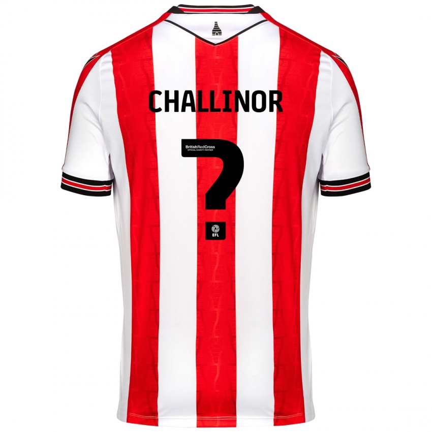 Niño Camiseta Oliver Challinor #0 Rojo Blanco 1ª Equipación 2024/25 La Camisa México