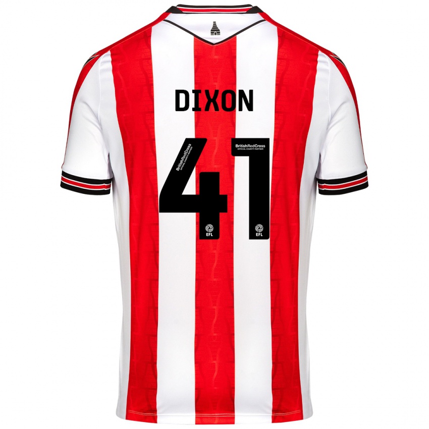 Niño Camiseta Jaden Dixon #41 Rojo Blanco 1ª Equipación 2024/25 La Camisa México