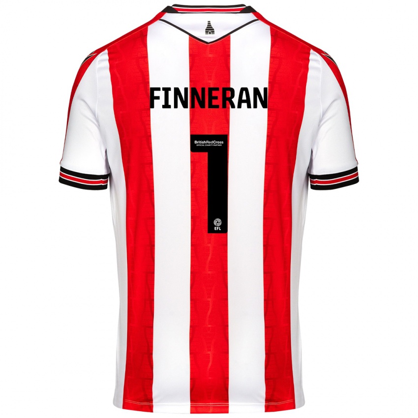 Niño Camiseta Ellie Finneran #1 Rojo Blanco 1ª Equipación 2024/25 La Camisa México