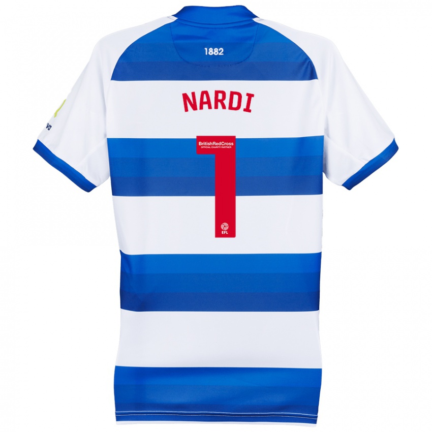 Niño Camiseta Paul Nardi #1 Blanco Azul 1ª Equipación 2024/25 La Camisa México