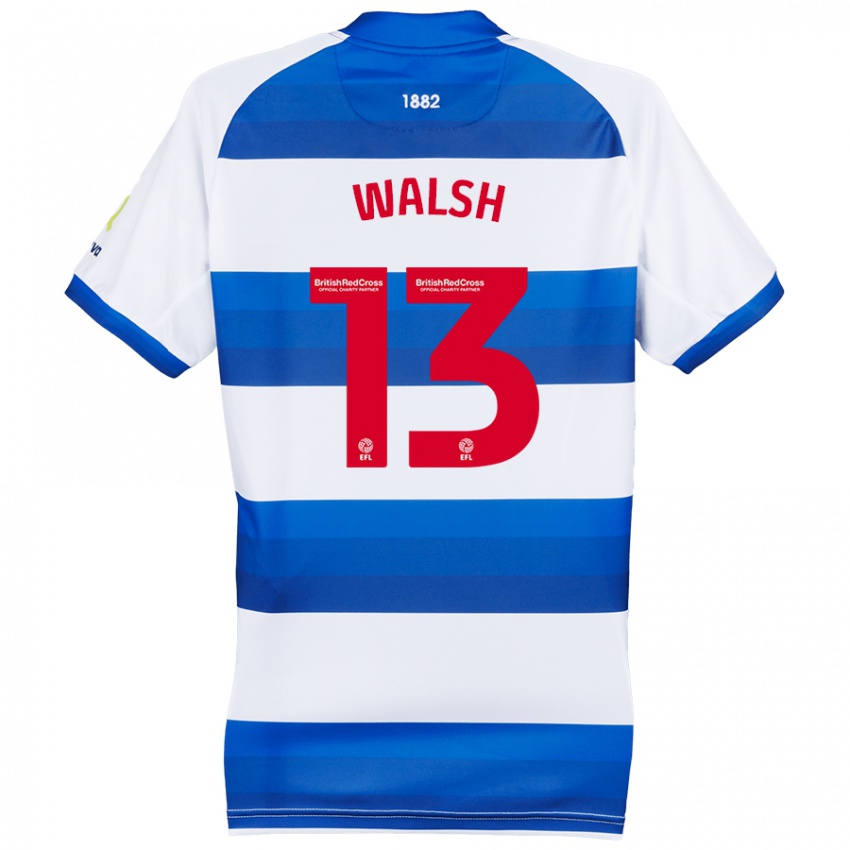 Niño Camiseta Joe Walsh #13 Blanco Azul 1ª Equipación 2024/25 La Camisa México