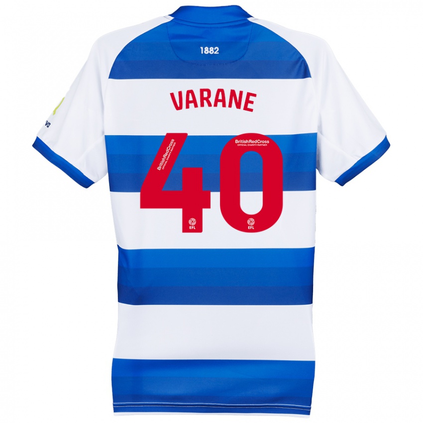 Niño Camiseta Jonathan Varane #40 Blanco Azul 1ª Equipación 2024/25 La Camisa México