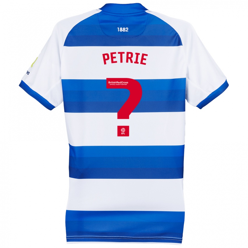 Niño Camiseta Kieran Petrie #0 Blanco Azul 1ª Equipación 2024/25 La Camisa México