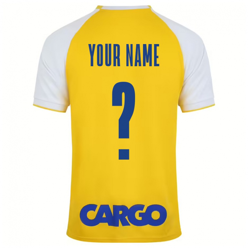 Niño Camiseta Ihren Namen #0 Amarillo Blanco 1ª Equipación 2024/25 La Camisa México