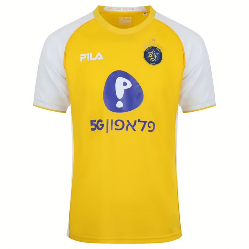 Niño Camiseta Dor Peretz #42 Amarillo Blanco 1ª Equipación 2024/25 La Camisa México