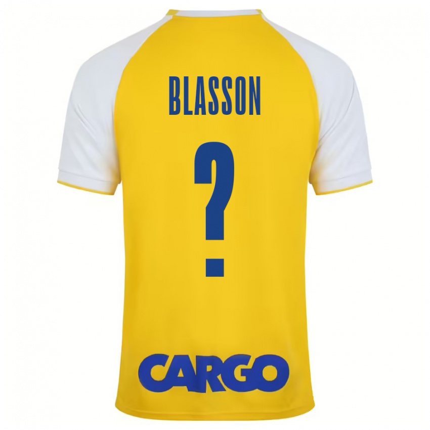 Niño Camiseta Ariel Blasson #0 Amarillo Blanco 1ª Equipación 2024/25 La Camisa México