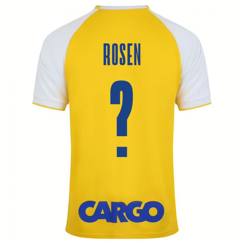 Niño Camiseta Shahar Rosen #0 Amarillo Blanco 1ª Equipación 2024/25 La Camisa México