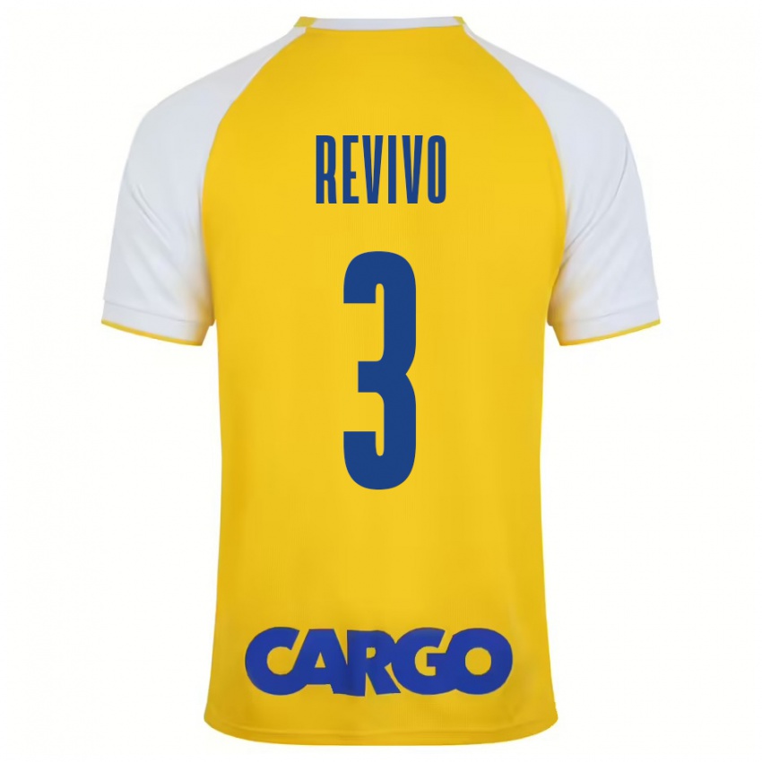 Niño Camiseta Roy Revivo #3 Amarillo Blanco 1ª Equipación 2024/25 La Camisa México