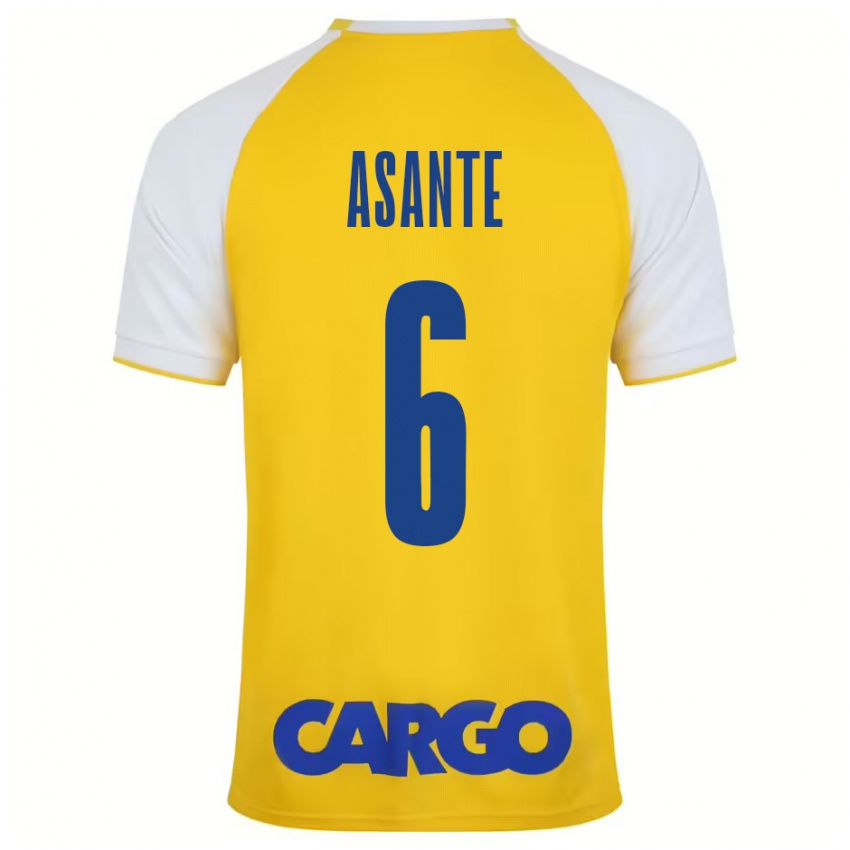 Niño Camiseta Tyrese Asante #6 Amarillo Blanco 1ª Equipación 2024/25 La Camisa México