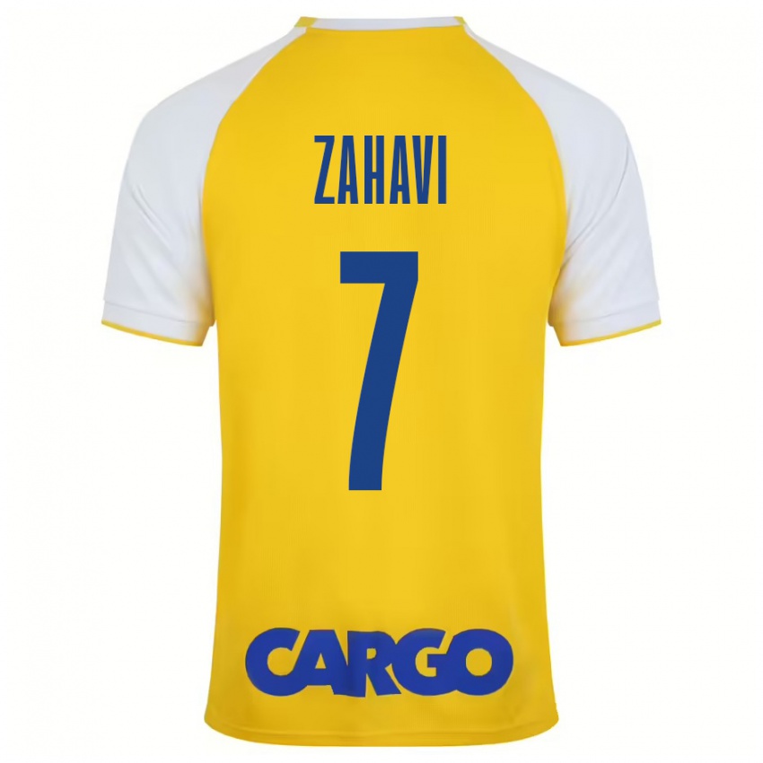 Niño Camiseta Eran Zahavi #7 Amarillo Blanco 1ª Equipación 2024/25 La Camisa México