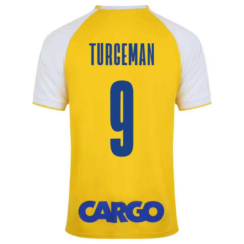 Niño Camiseta Dor Turgeman #9 Amarillo Blanco 1ª Equipación 2024/25 La Camisa México