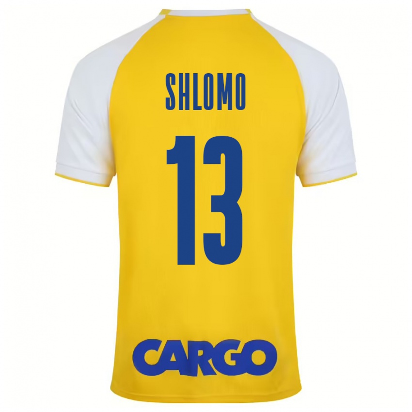 Niño Camiseta Raz Shlomo #13 Amarillo Blanco 1ª Equipación 2024/25 La Camisa México