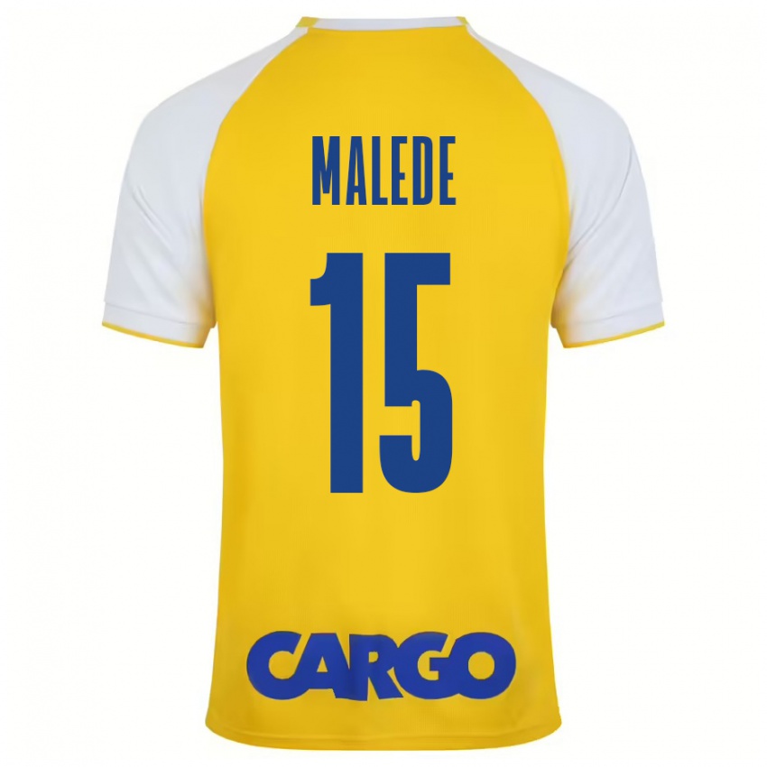 Niño Camiseta Yonas Malede #15 Amarillo Blanco 1ª Equipación 2024/25 La Camisa México