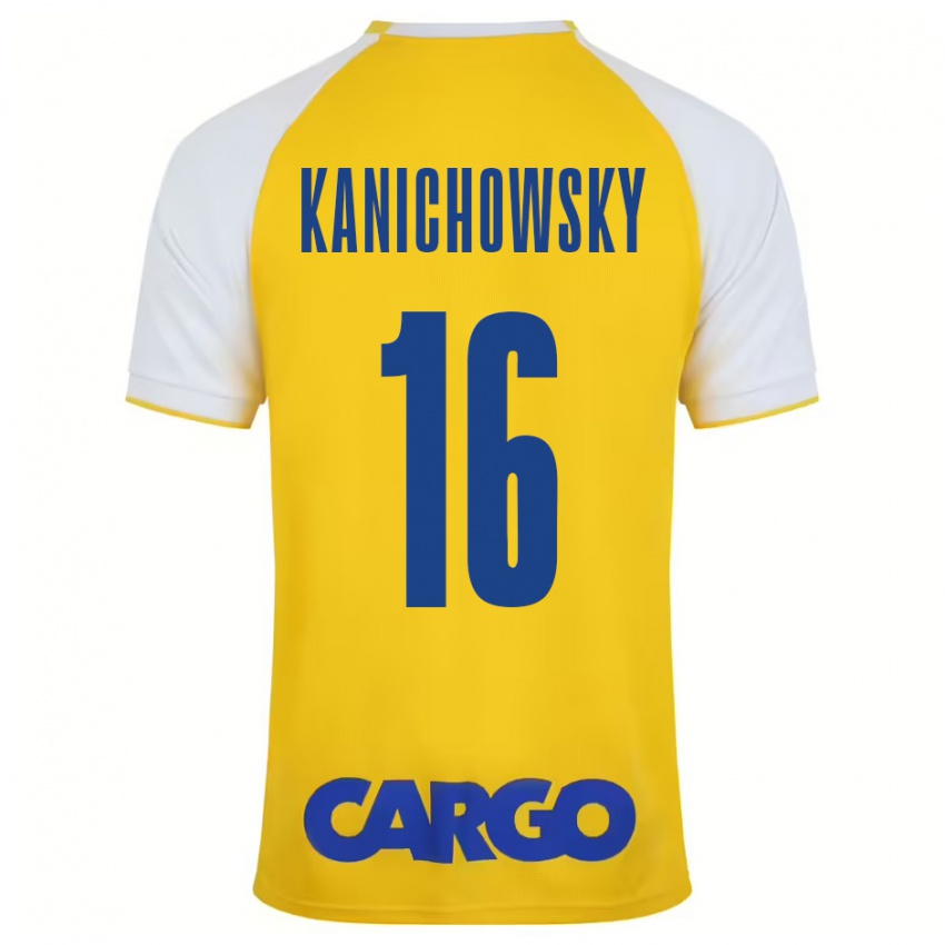 Niño Camiseta Gabi Kanichowsky #16 Amarillo Blanco 1ª Equipación 2024/25 La Camisa México