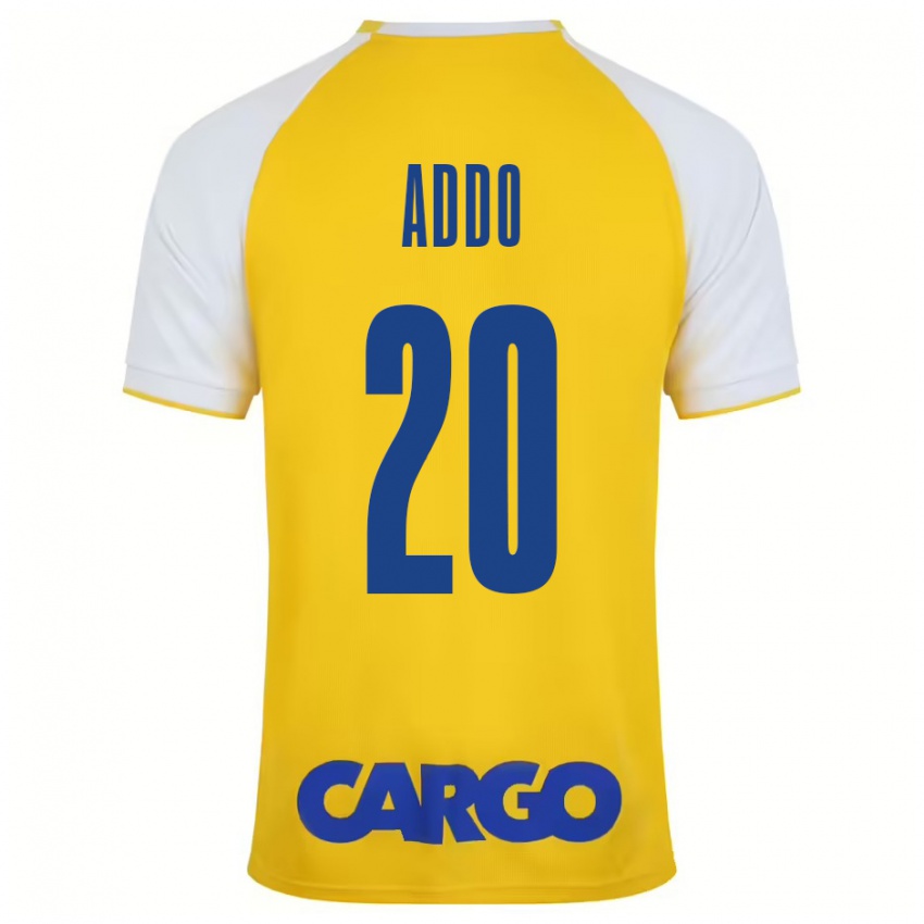 Niño Camiseta Henry Addo #20 Amarillo Blanco 1ª Equipación 2024/25 La Camisa México