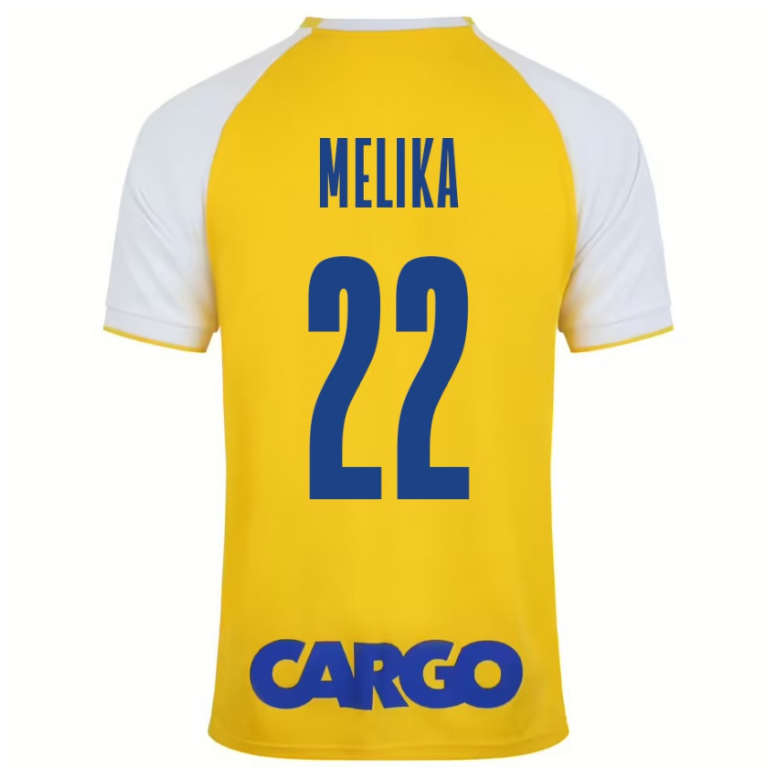 Niño Camiseta Ofek Melika #22 Amarillo Blanco 1ª Equipación 2024/25 La Camisa México