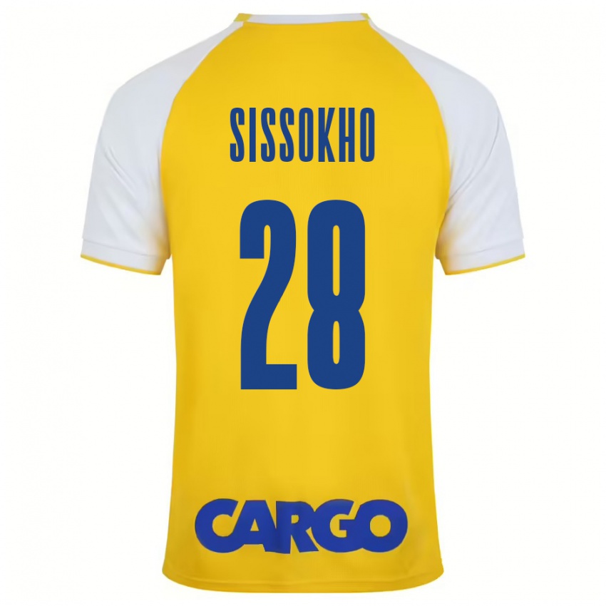 Niño Camiseta Issouf Sissokho #28 Amarillo Blanco 1ª Equipación 2024/25 La Camisa México