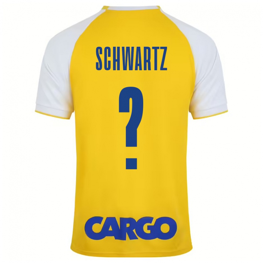 Niño Camiseta Noam Schwartz #0 Amarillo Blanco 1ª Equipación 2024/25 La Camisa México