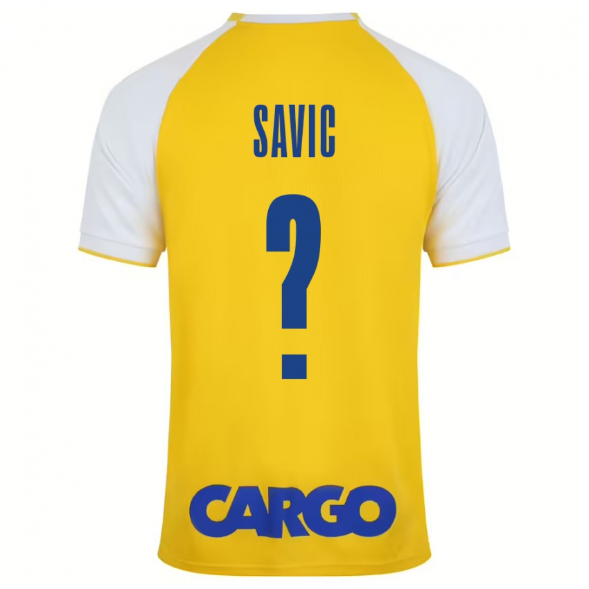 Niño Camiseta Rom Savic #0 Amarillo Blanco 1ª Equipación 2024/25 La Camisa México