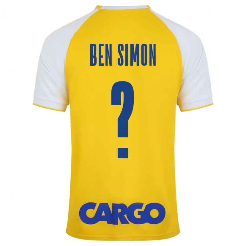 Niño Camiseta Ilay Ben Simon #0 Amarillo Blanco 1ª Equipación 2024/25 La Camisa México