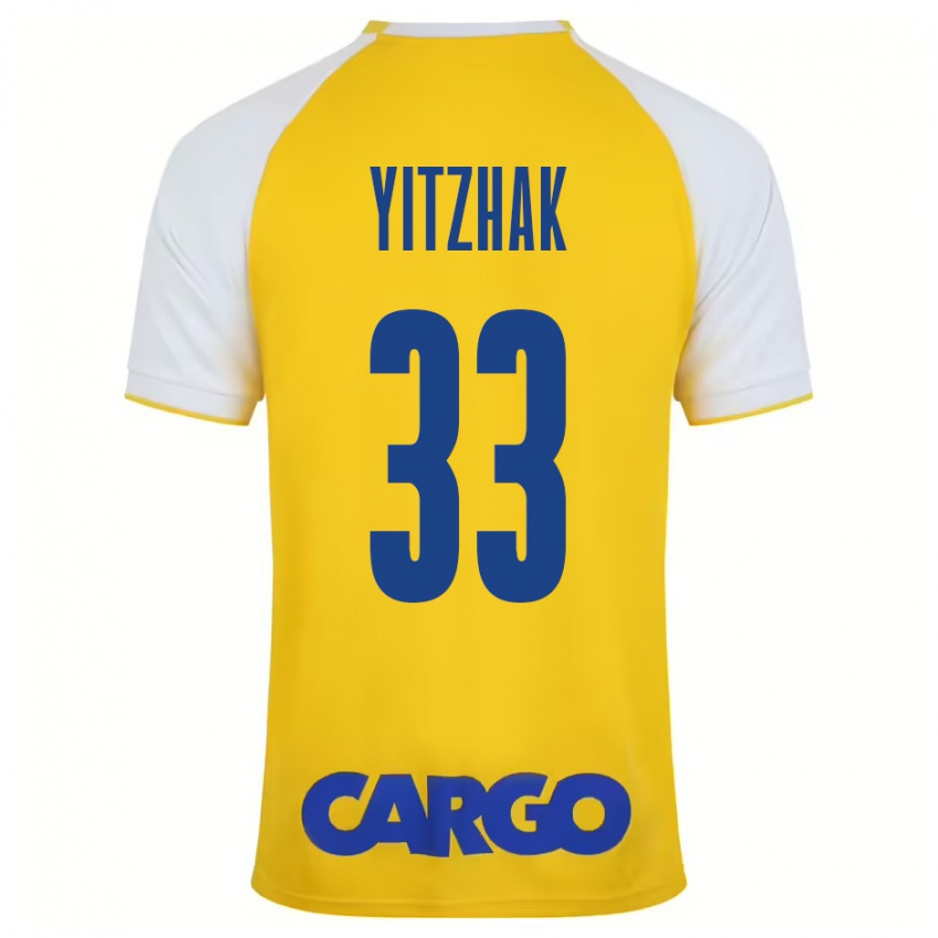 Niño Camiseta Or Yitzhak #33 Amarillo Blanco 1ª Equipación 2024/25 La Camisa México