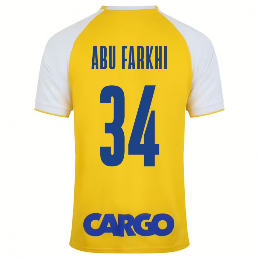 Niño Camiseta Sayed Abu Farkhi #34 Amarillo Blanco 1ª Equipación 2024/25 La Camisa México