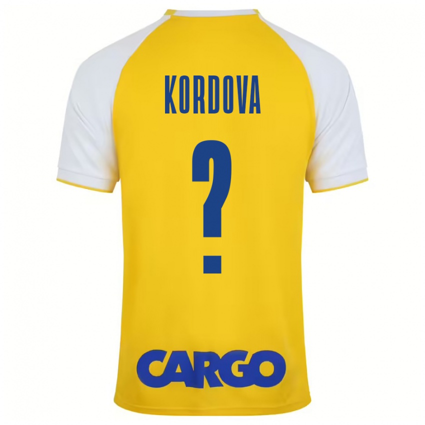 Niño Camiseta Adir Kordova #0 Amarillo Blanco 1ª Equipación 2024/25 La Camisa México