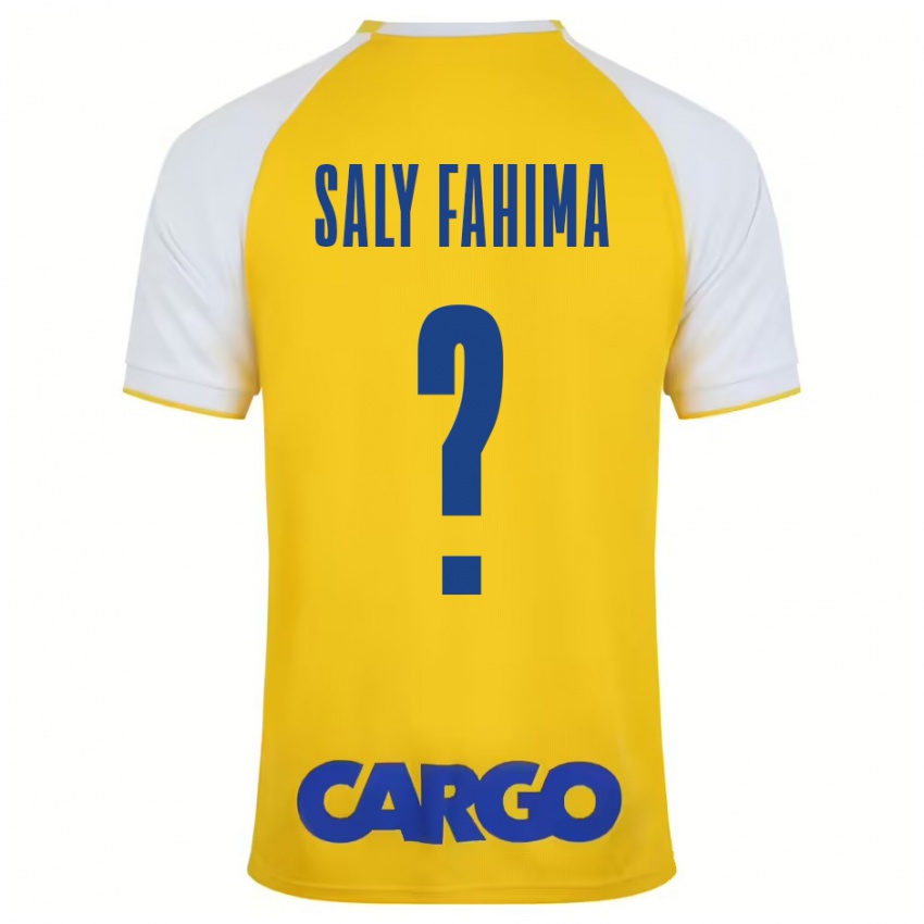 Niño Camiseta Israel Saly Fahima #0 Amarillo Blanco 1ª Equipación 2024/25 La Camisa México