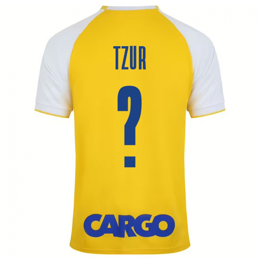 Niño Camiseta Amit Tzur #0 Amarillo Blanco 1ª Equipación 2024/25 La Camisa México