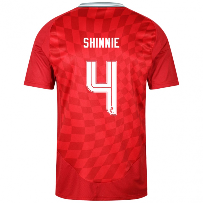 Niño Camiseta Graeme Shinnie #4 Rojo 1ª Equipación 2024/25 La Camisa México