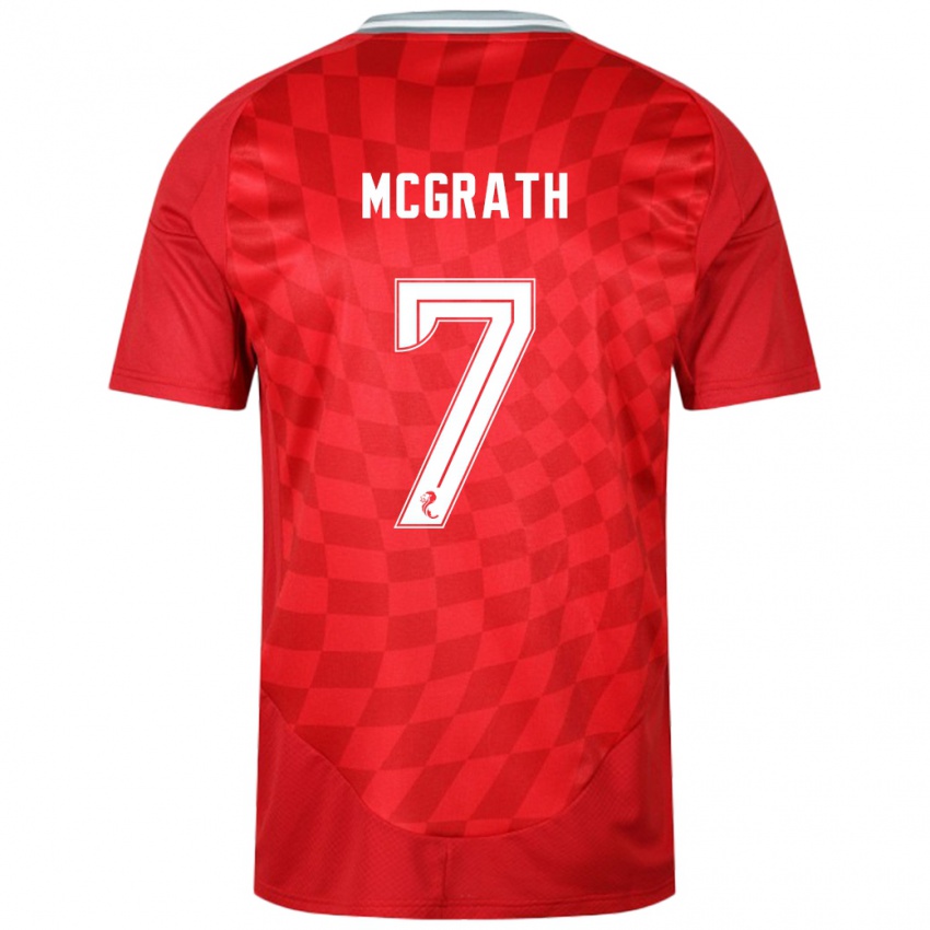 Niño Camiseta Jamie Mcgrath #7 Rojo 1ª Equipación 2024/25 La Camisa México