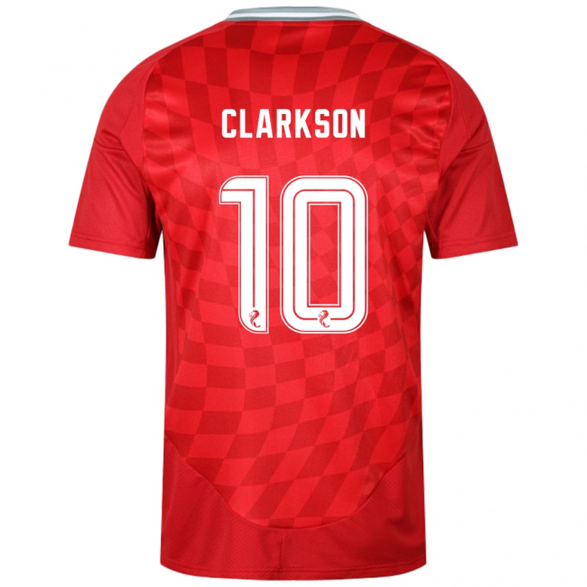 Niño Camiseta Leighton Clarkson #10 Rojo 1ª Equipación 2024/25 La Camisa México