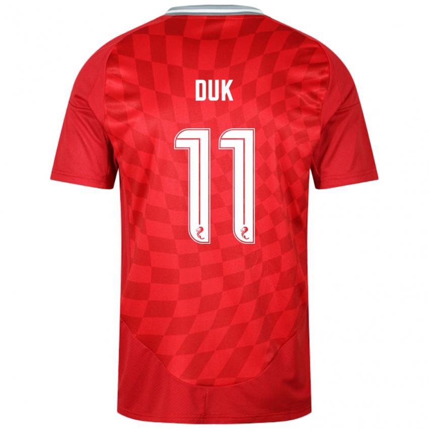 Niño Camiseta Duk #11 Rojo 1ª Equipación 2024/25 La Camisa México