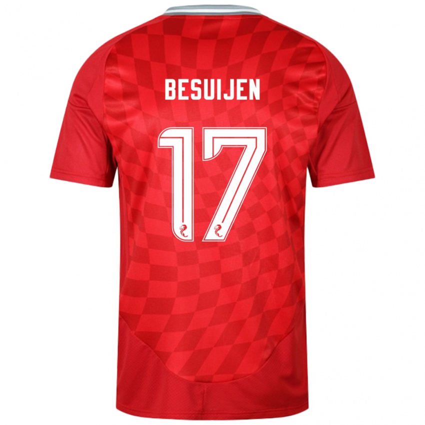 Niño Camiseta Vicente Besuijen #17 Rojo 1ª Equipación 2024/25 La Camisa México