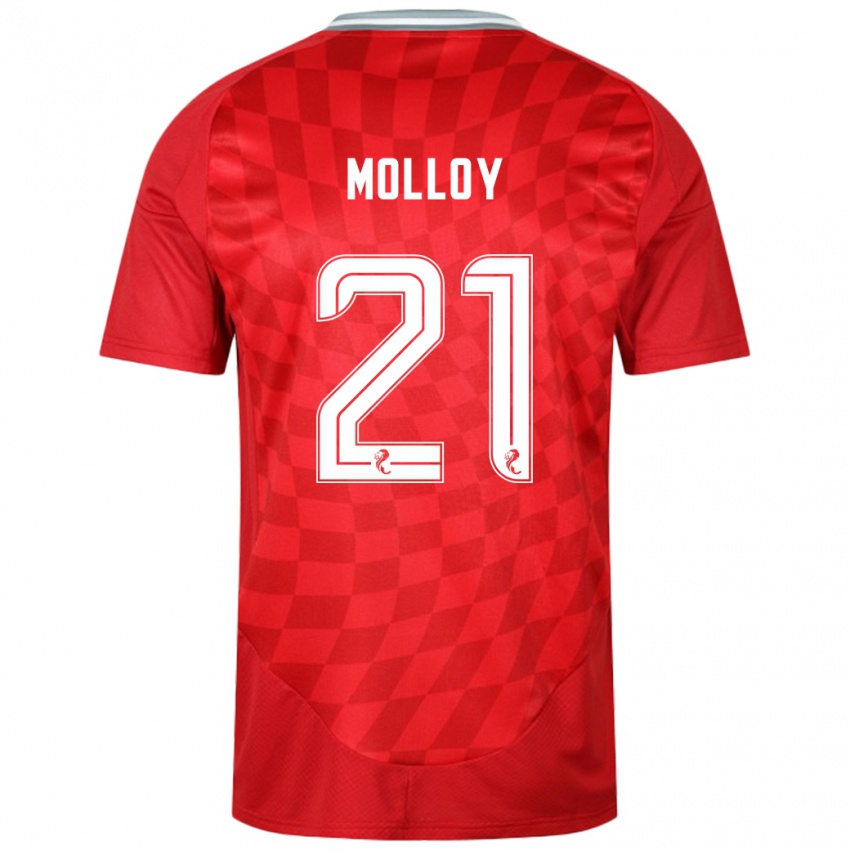 Niño Camiseta Gavin Molloy #21 Rojo 1ª Equipación 2024/25 La Camisa México