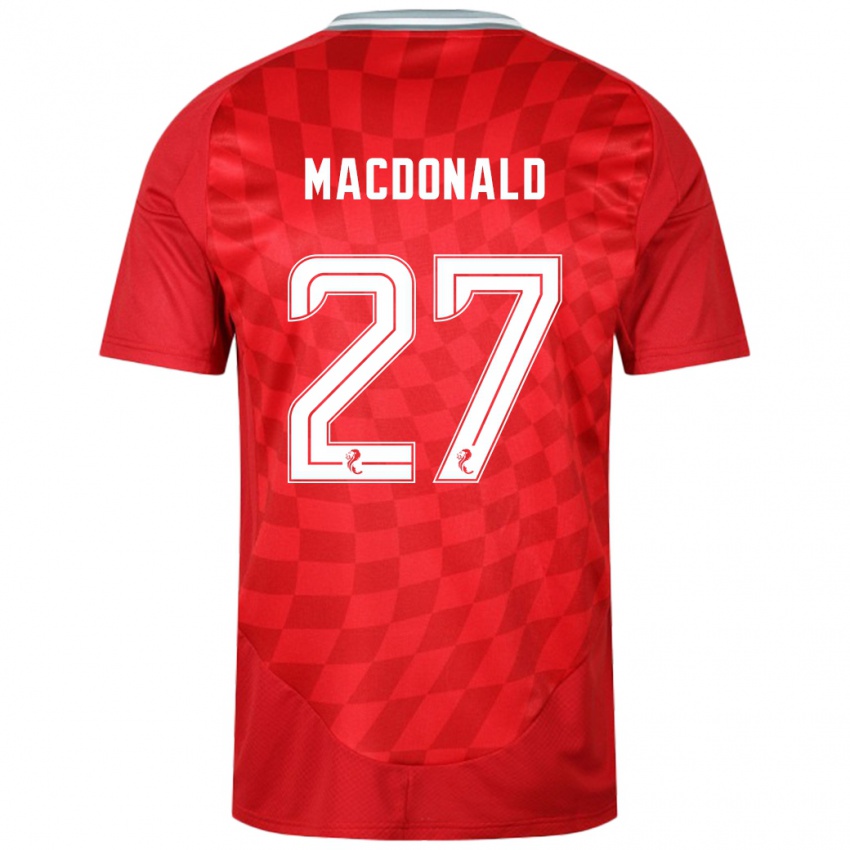 Niño Camiseta Angus Macdonald #27 Rojo 1ª Equipación 2024/25 La Camisa México