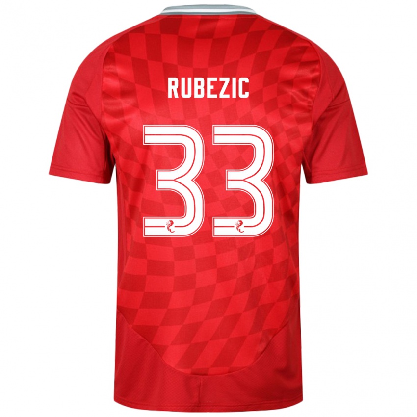 Niño Camiseta Slobodan Rubezic #33 Rojo 1ª Equipación 2024/25 La Camisa México