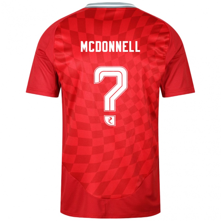 Niño Camiseta Noah Mcdonnell #0 Rojo 1ª Equipación 2024/25 La Camisa México