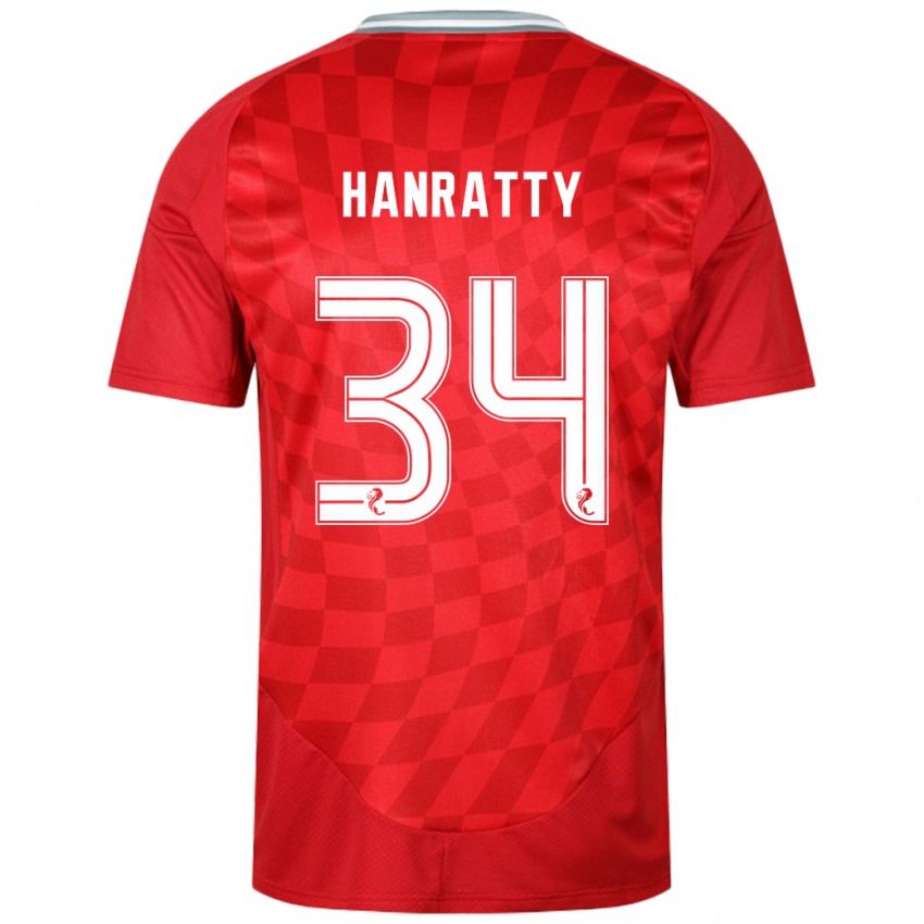 Niño Camiseta Kevin Hanratty #34 Rojo 1ª Equipación 2024/25 La Camisa México